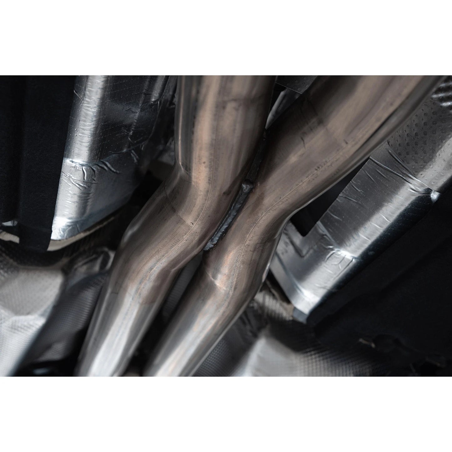 MBRP 2024 Ford Mustang Dark Horse 3in Dual Split Rear Exit Exhaust w/ Quad CF Tips | Ford Mustang (24+) (S72843CF)