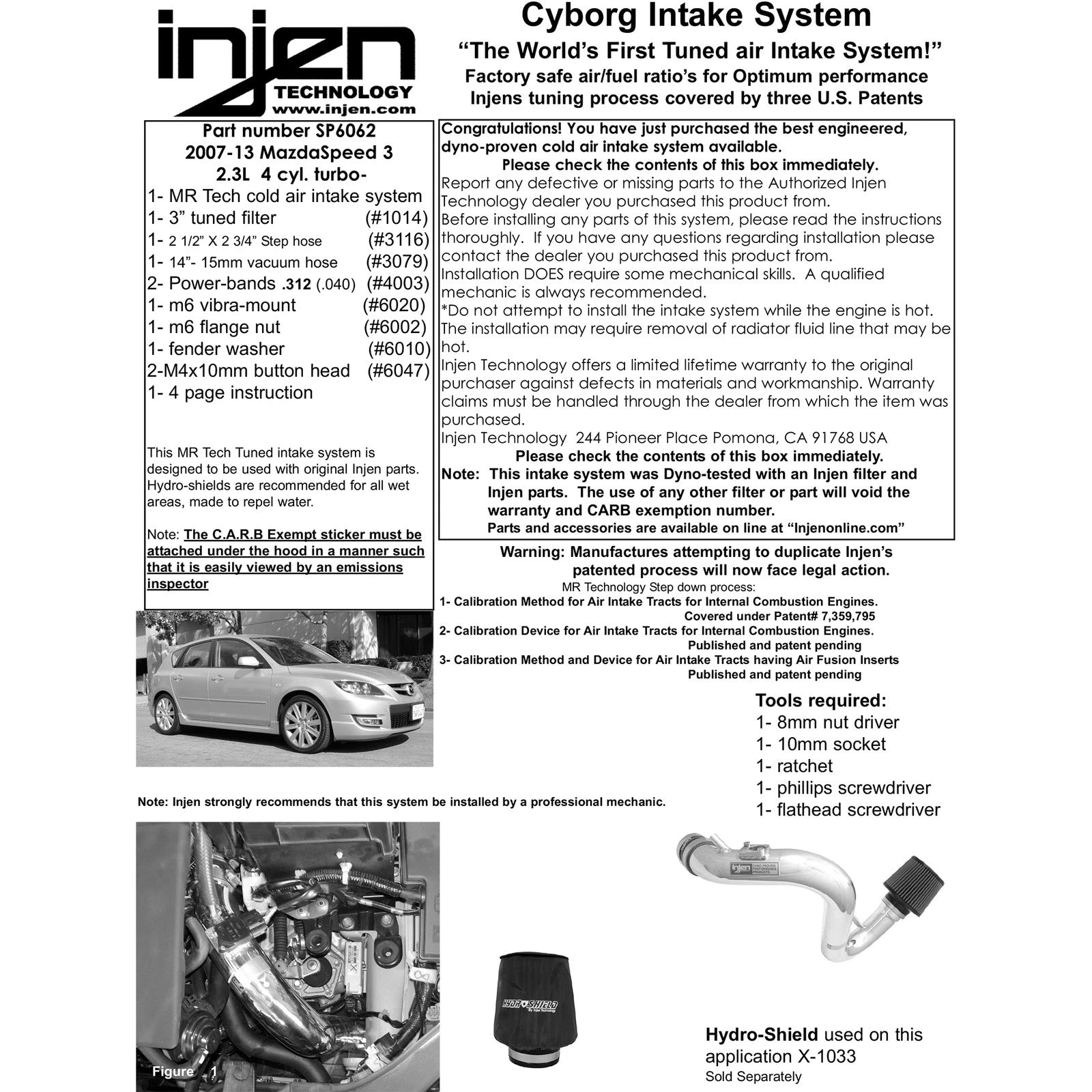 Injen Polished Cold Air Intake System | Mazdaspeed 3 (07-10) (SP6062P)