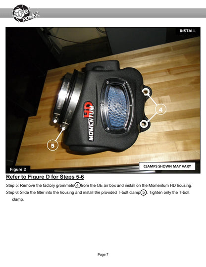 aFe Momentum HD PRO 10R Cold Air Intake | Ford Diesel Trucks V8-6.7L (17) (50-73006)