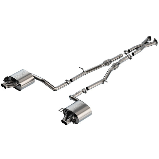 Borla 141011 S-Type Stainless Cat Back Exhaust Kit for 22-26 Genesis G70 3.3L V6