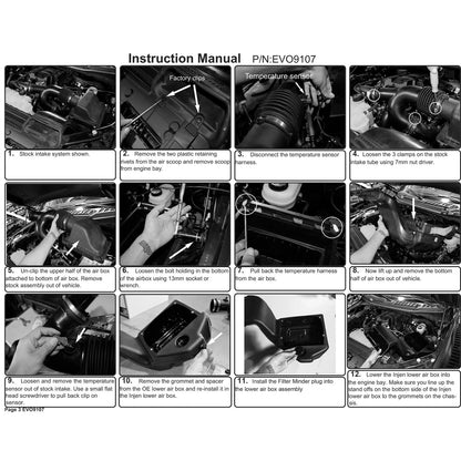 Injen Evolution Intake | Ford F-150 (15-20) / F-150 Lightning (22+) / Mustang (15-23) / Expedition (18-26) / Lincoln Navigator (18-26) (EVO9107)