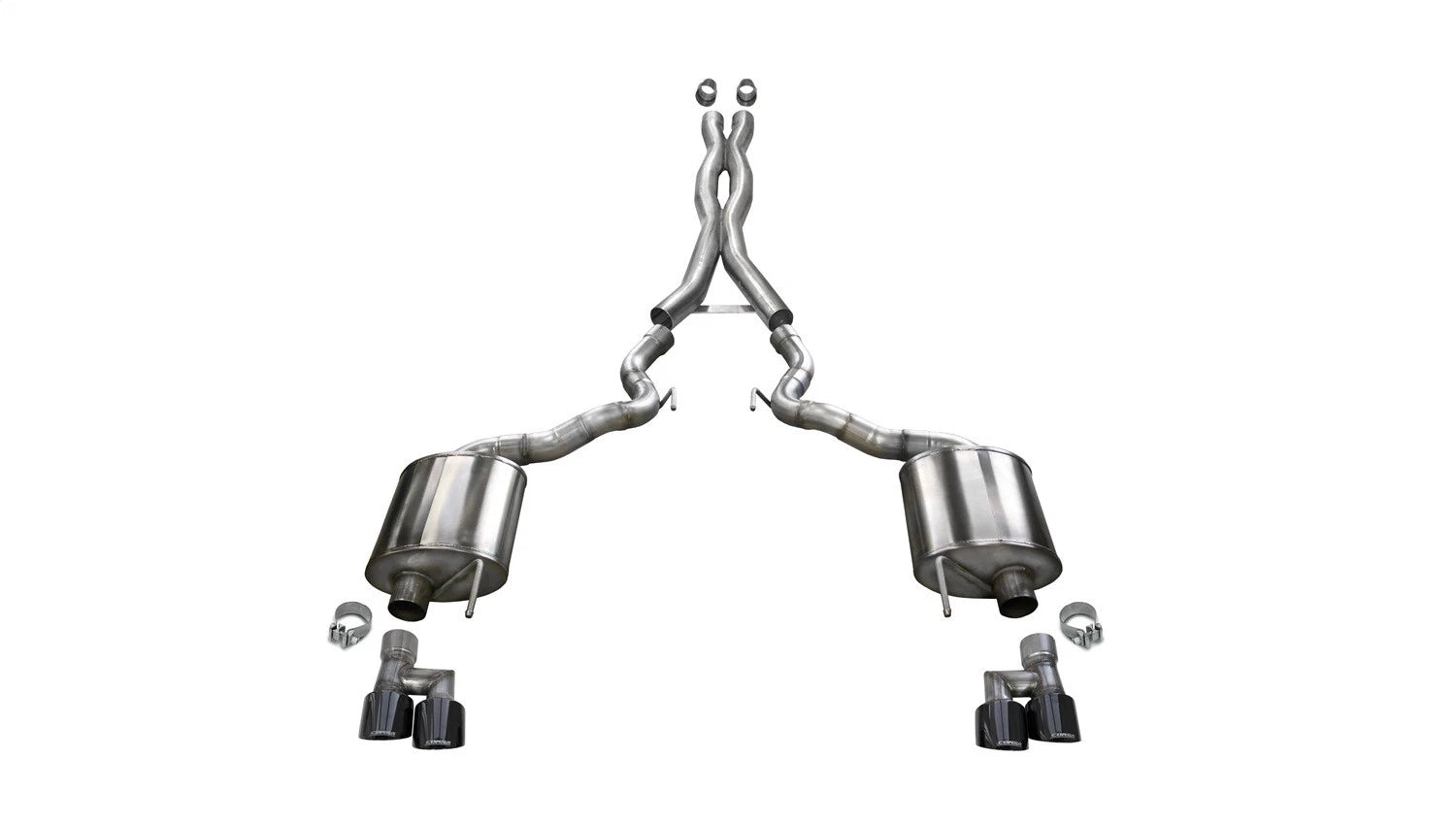 CORSA Xtreme/Sport 3.0 in Cat-Back Exhaust 2018-23 Mustang GT Convertible (21048BLK)