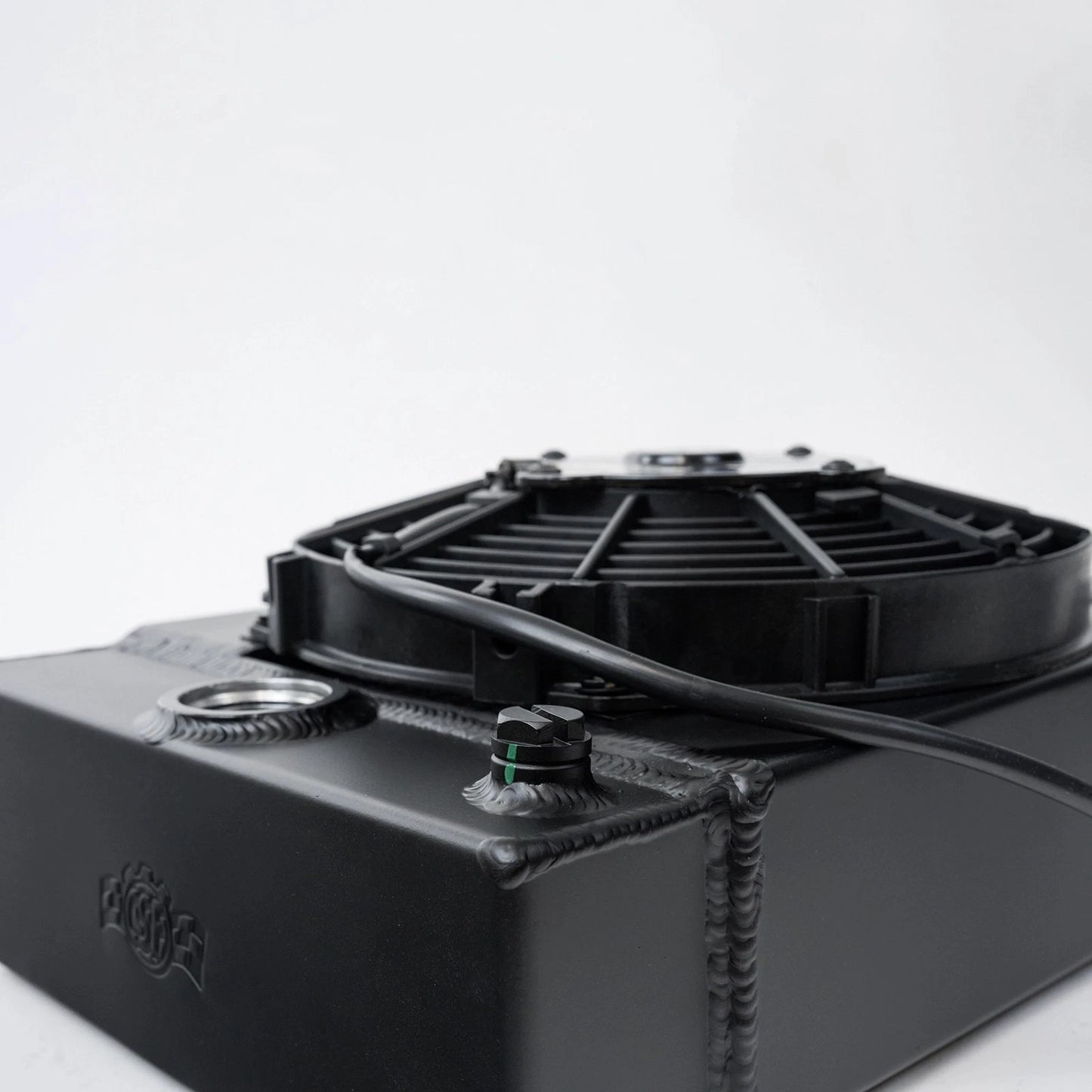 CSF Cooling Radiator KING COOLER | Drag Race Includes 9-inch SPAL Fan (black)