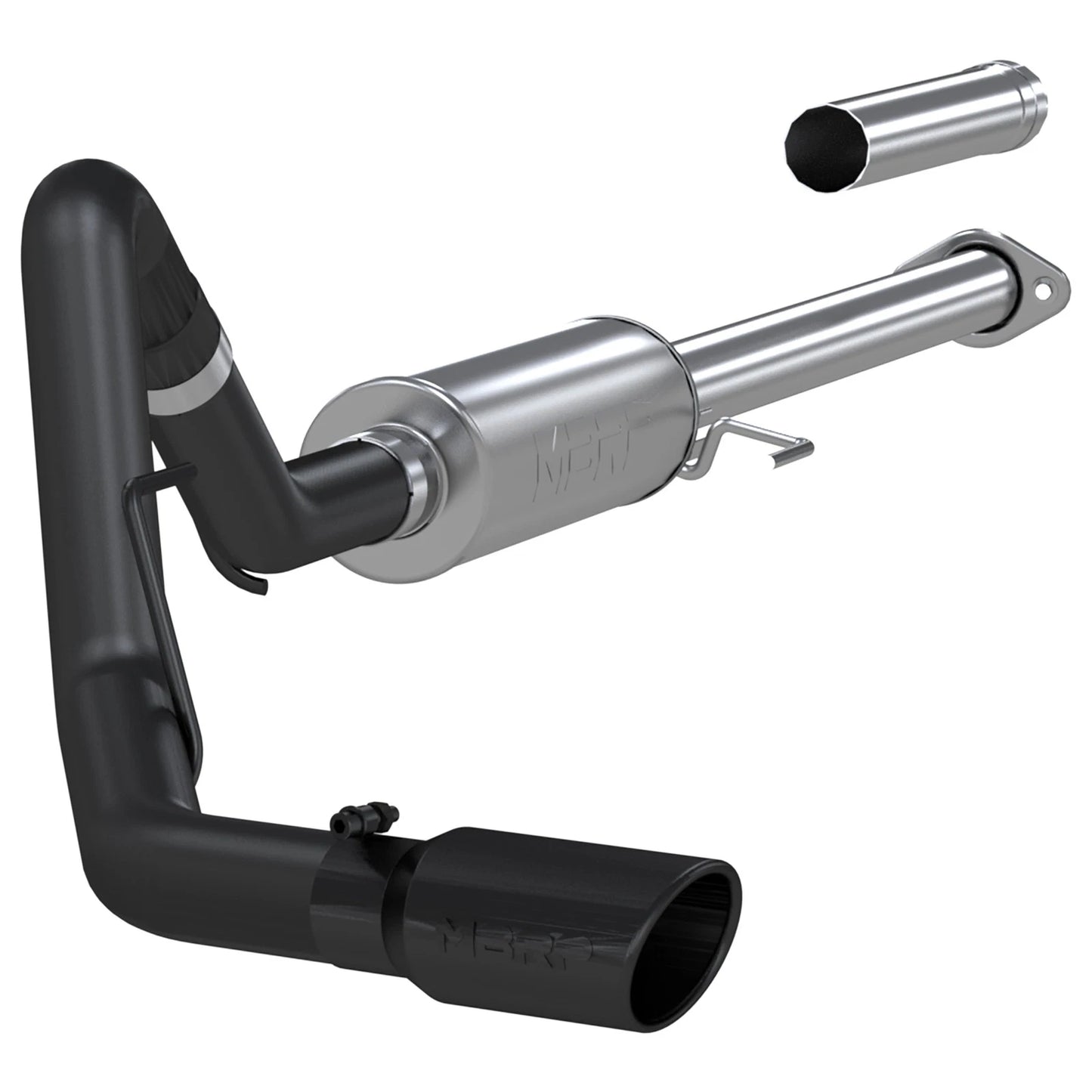 MBRP 3in Cat-Back Single Side Black Exhaust System | Ford F-150 2.7L / 3.5L EcoBoost (15) (S5253BLK)