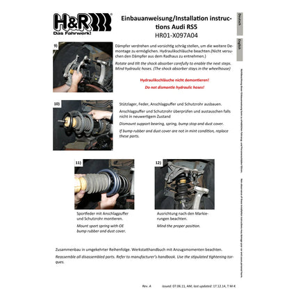 H&R Sport Spring Kit | Audi RS5 Coupe AWD (13-15) (29059-2)