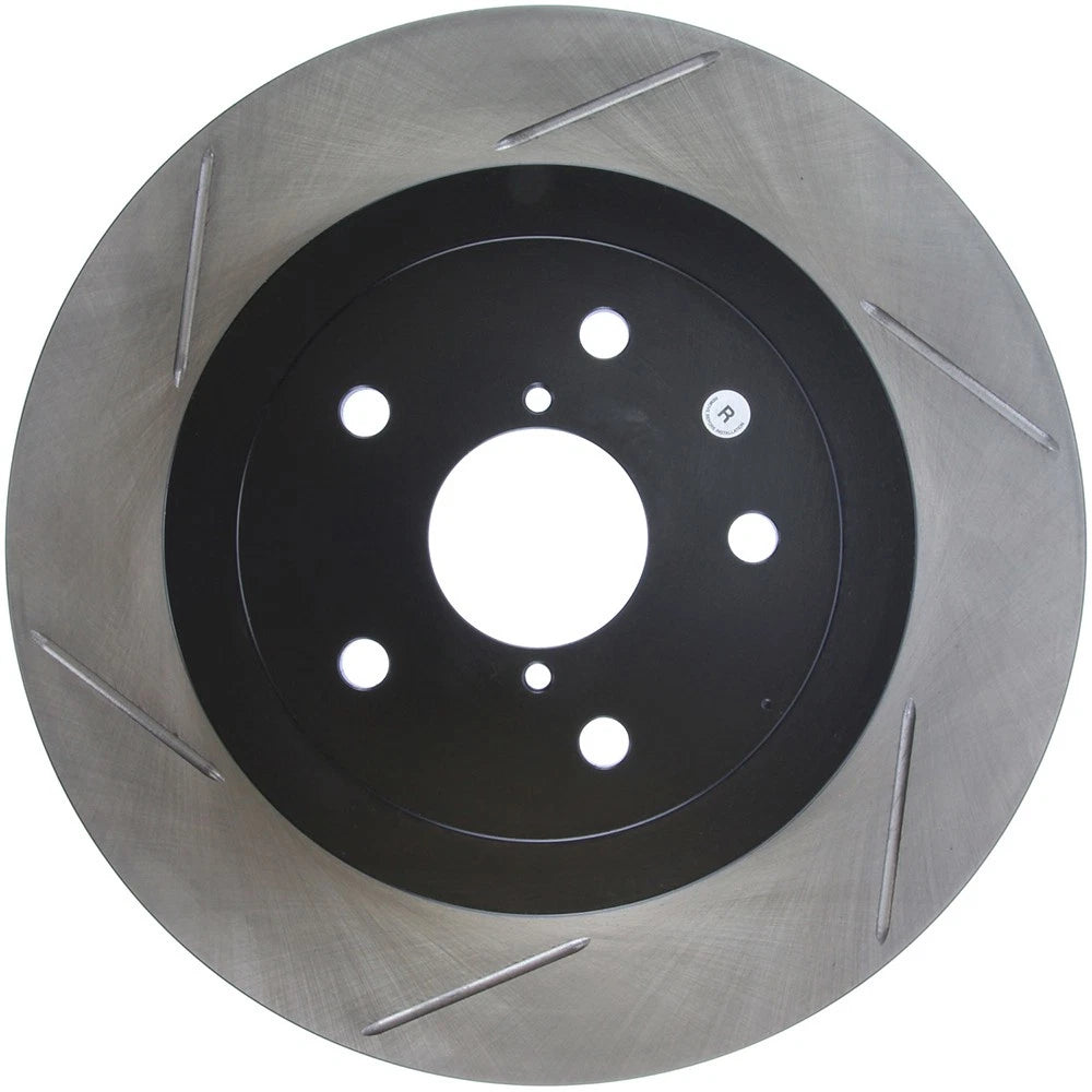 Stoptech Power Slot Rear Slotted Brake Rotor | 2005-2007 Subaru WRX STI (126.47023SL)