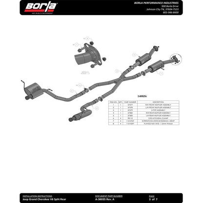 Borla Cat-Back Exhaust System - ATAK | 2014-2020 Jeep Grand Cherokee 3.6L (140835)