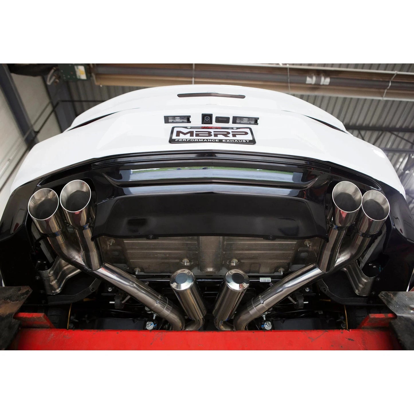 MBRP 3in T409 Race D&S Cat-Back Exhaust w/ 4.5in Quad Tips | Camaro V8 (16+) (S7033409)