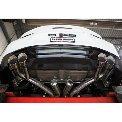 MBRP 3in T409 Race D&S Cat-Back Exhaust w/ 4.5in Quad Tips | Camaro V8 (16+) (S7033409)