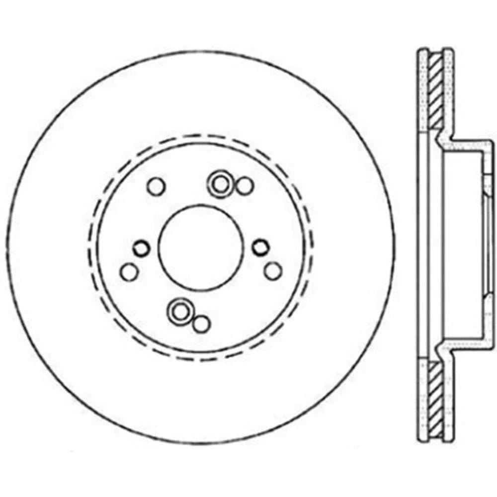 StopTech 127.40046L Front Left Drilled Brake Rotor for 04-14 TSX / 03-12 Accord