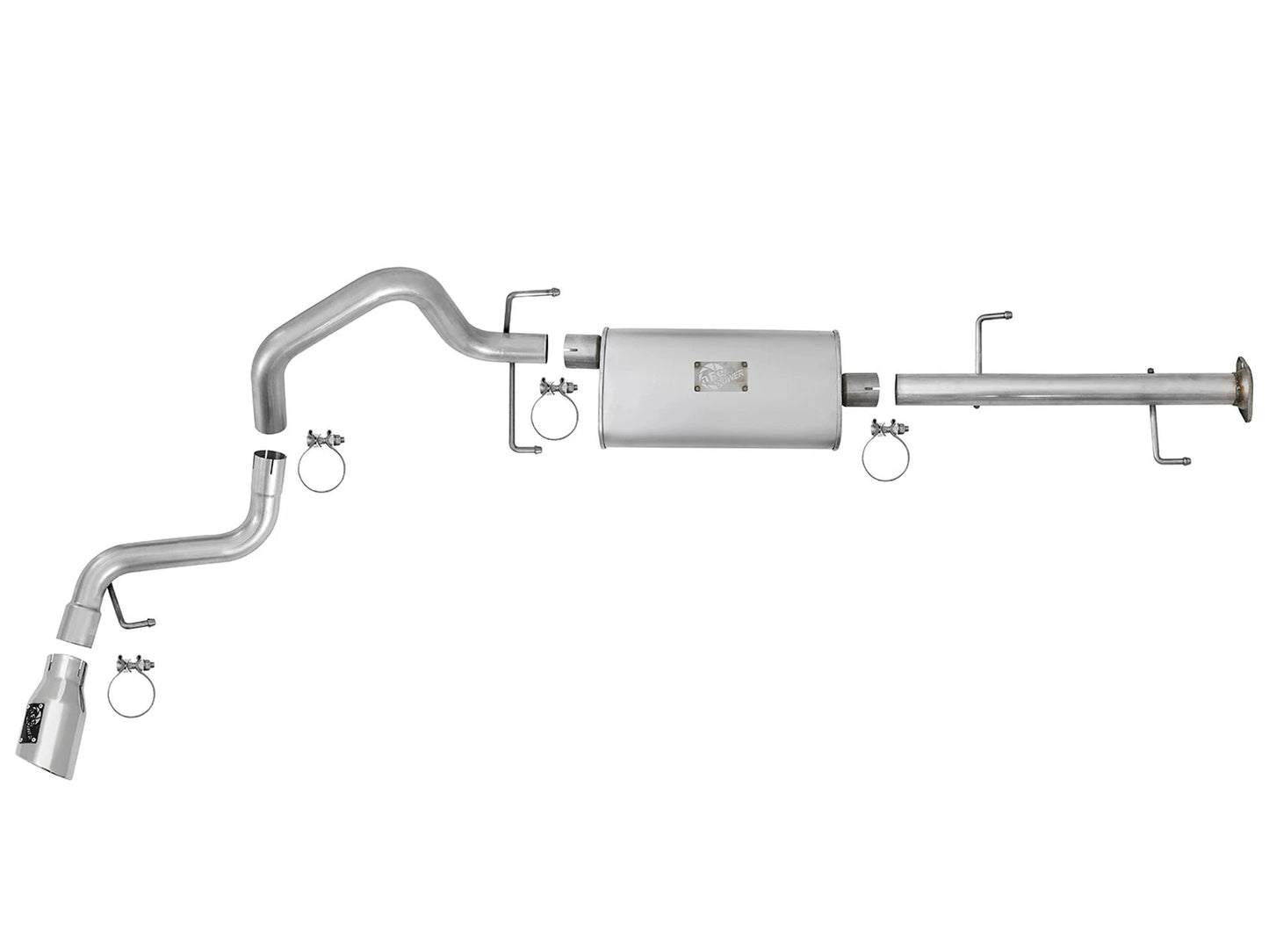 aFe Scorpion 2.5in Alum Steel Cat-Back Exhaust w/ Polished Tips | Toyota FJ Cruiser V6 4.0L (07-17) (49-06039-P)
