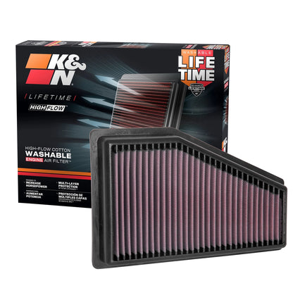 K&N 33-5089 Performance Air Filter for 19-22 Cherokee 3.2L / 19-23 Cherokee 2.4L
