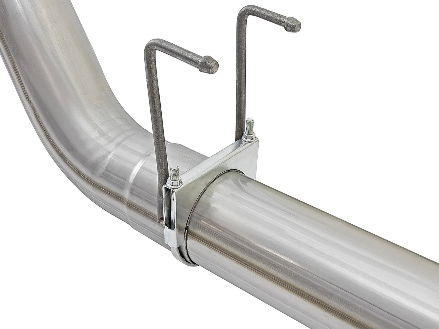 aFe 5in DPF-Back Alum Steel Exhaust w/Polished Tip | Ford Diesel Trucks V8 6.7L (49-03090-P)