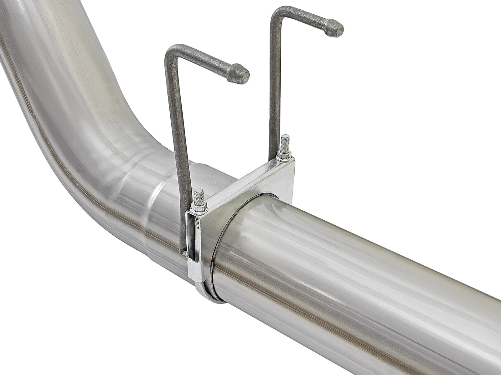aFe 5in DPF-Back Alum Steel Exhaust w/Polished Tip | Ford Diesel Trucks V8 6.7L (49-03090-P)