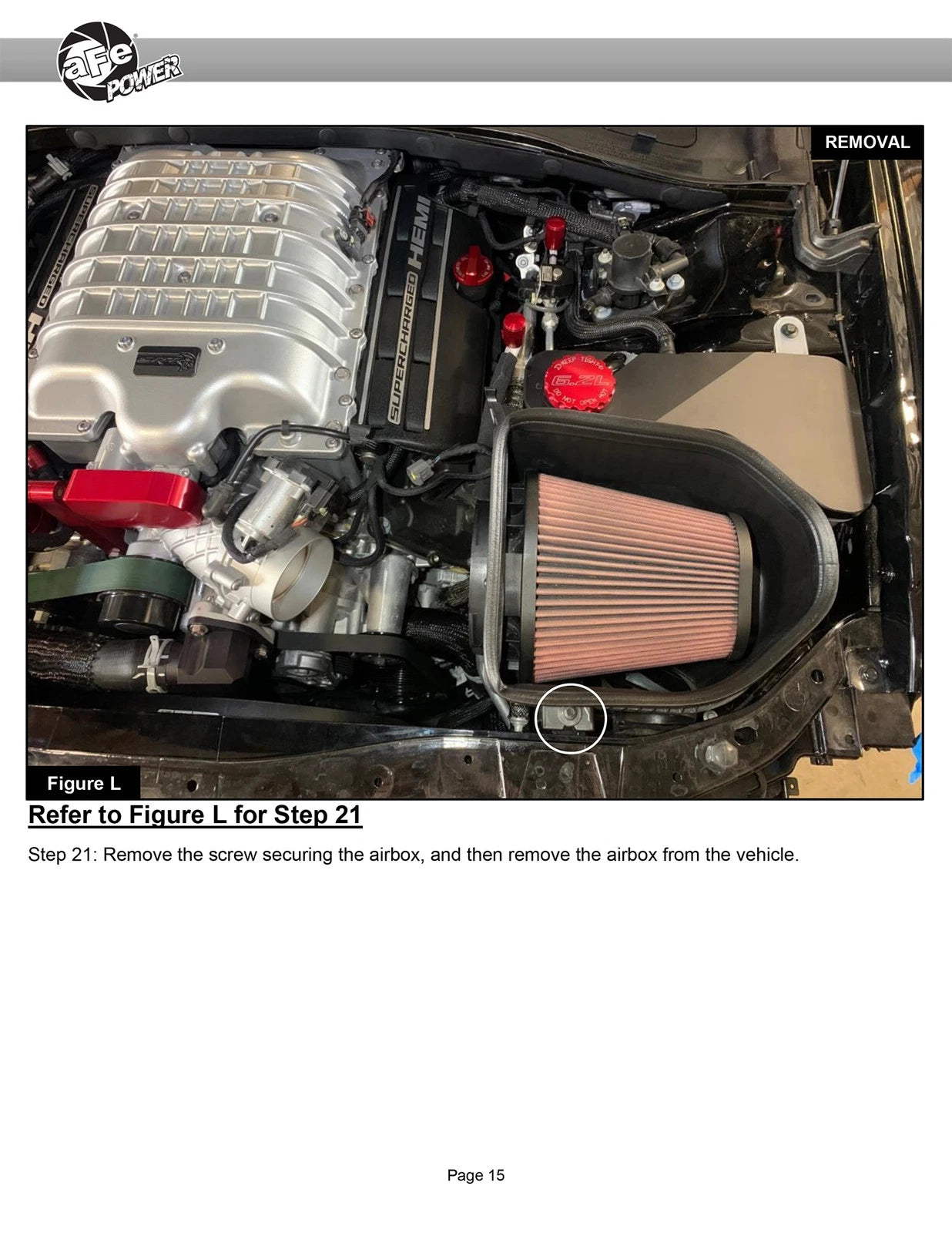 aFe Track Series Stage-2 Carbon Fiber Intake System | Dodge Charger SRT Hellcat Redeye (21-23) (57-10027D)