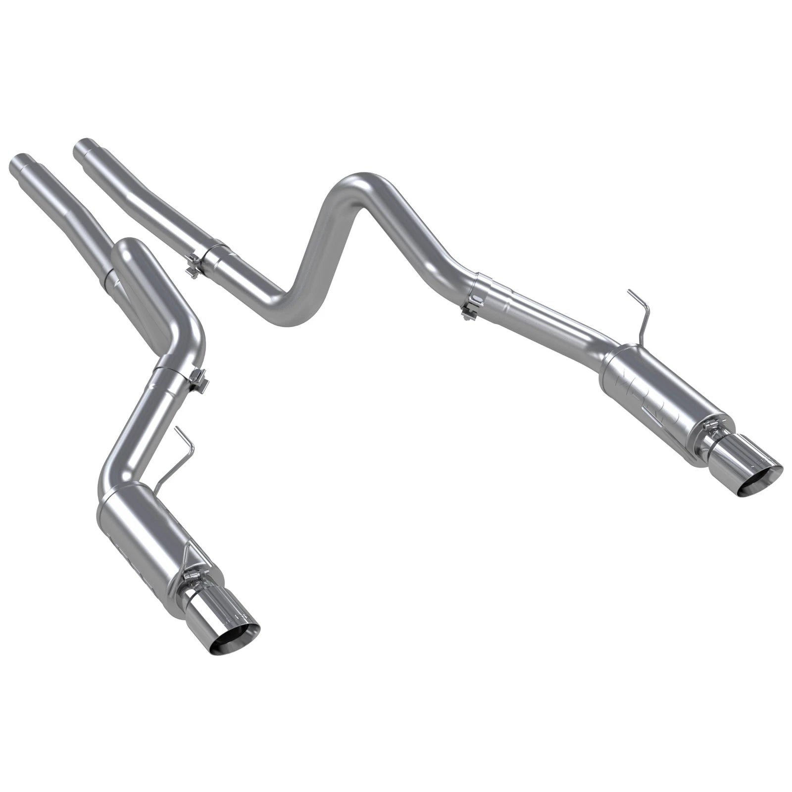 MBRP T409 4in Dual Split Rear Exhaust System Race Version | Ford Shelby GT500/GT (05-09) (S7270409)