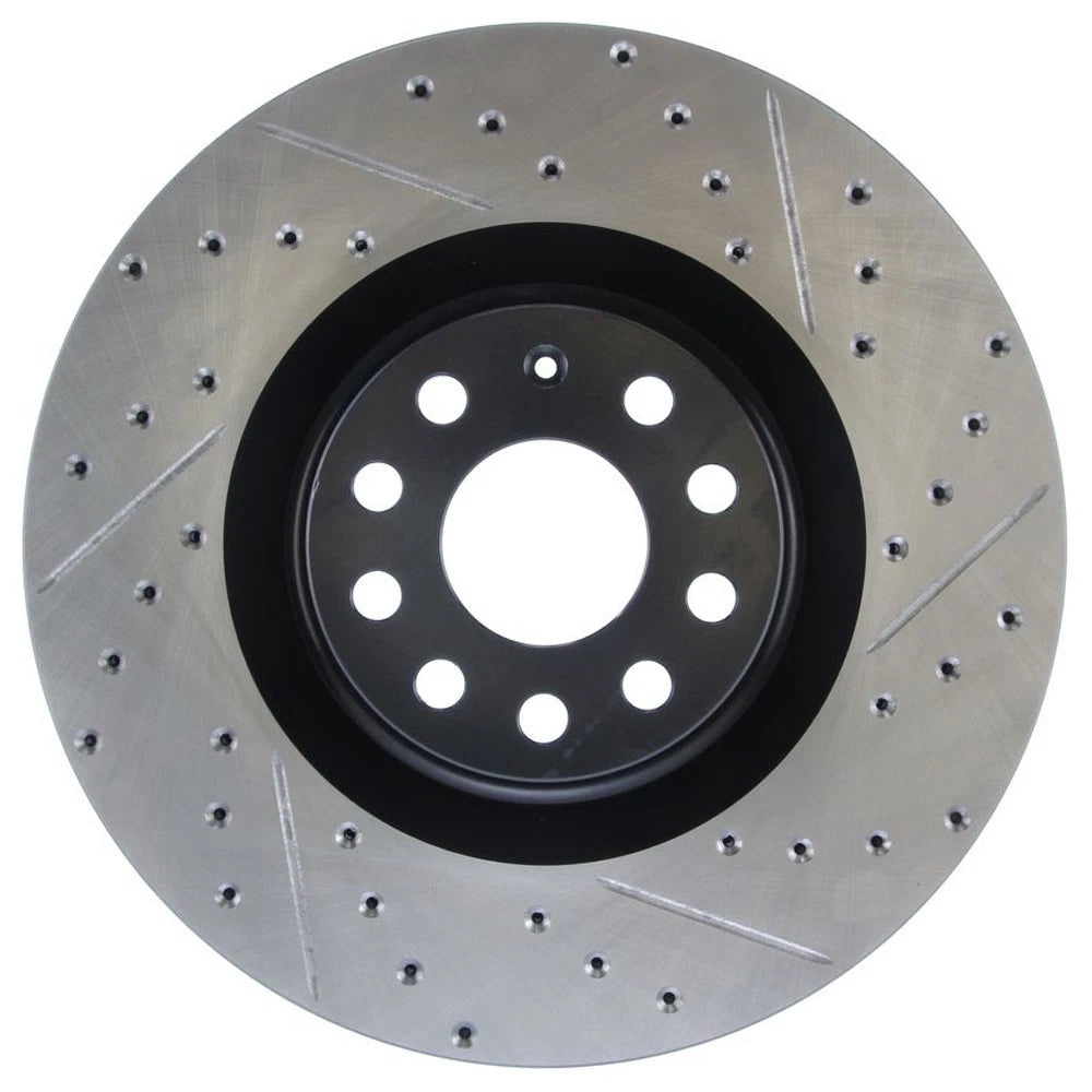 StopTech 127.33112L Front Left Drilled Brake Rotor for 08-13 Audi S3 / 09-11 CC