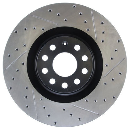 StopTech 127.33112L Front Left Drilled Brake Rotor for 08-13 Audi S3 / 09-11 CC