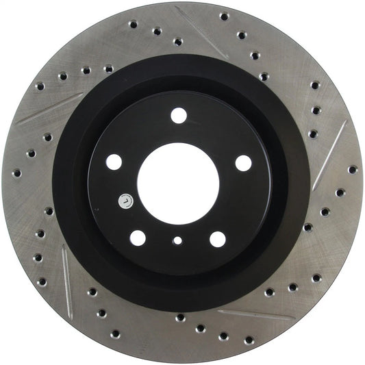 StopTech 127.42080L Front Left Drilled Brake Rotor for 09-19 370Z / 06-18 Maxima