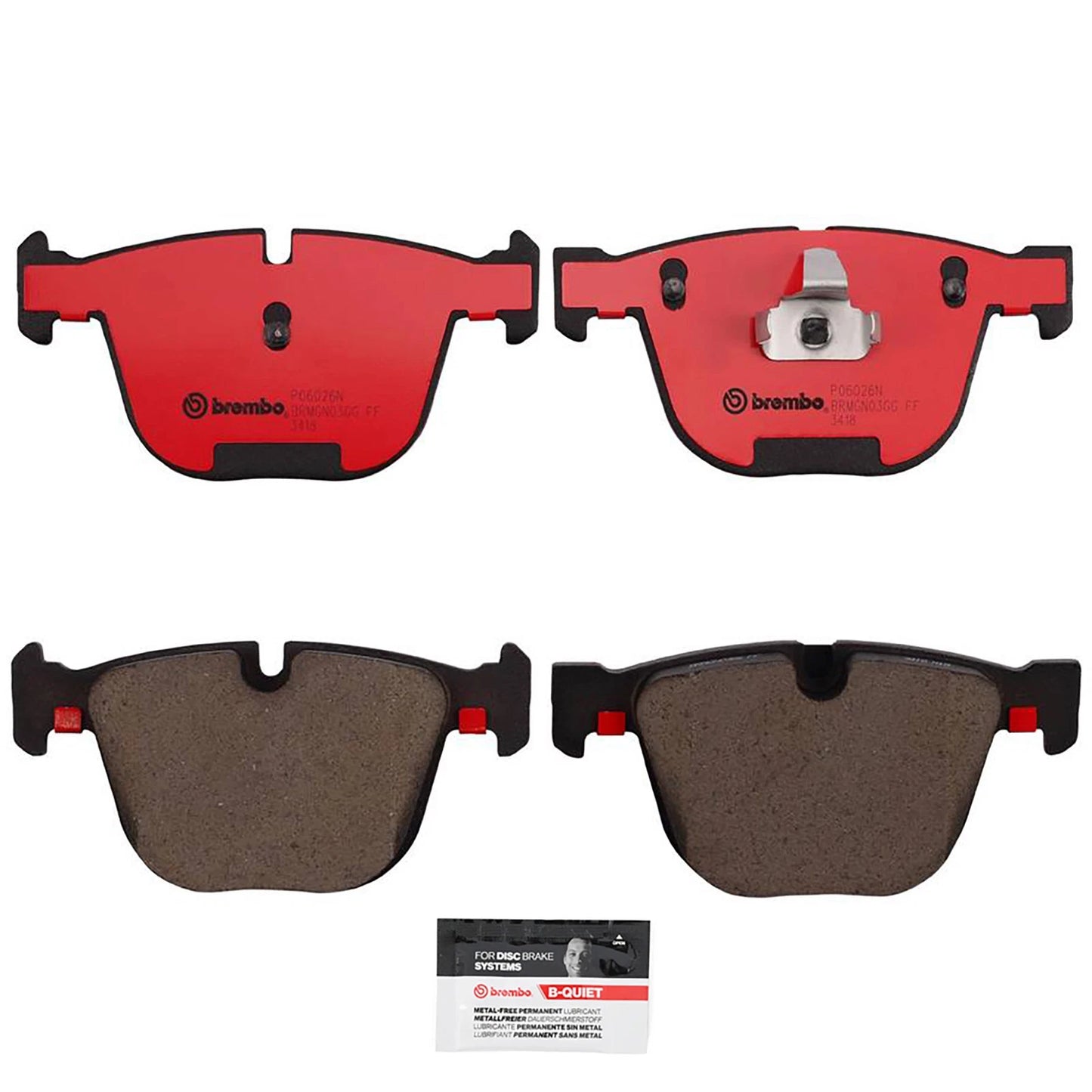 Brembo OE Premium NAO Ceramic Rear Brake Pads | BMW 1 Series M / M3 / M5 / M6 (11-18) (P06026N)