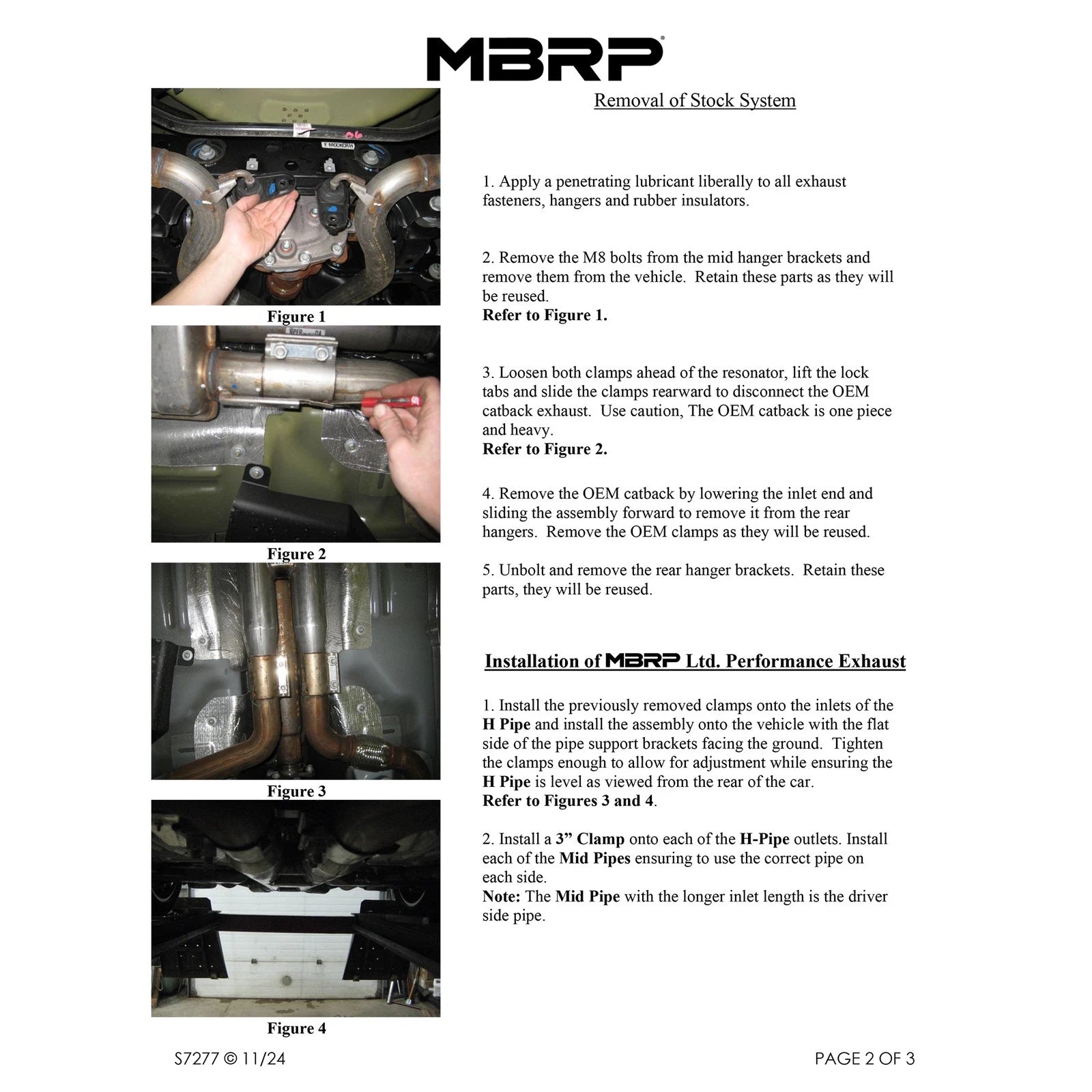 MBRP 3-In Armor Pro Street Dual Exit Cat-Back | Ford Mustang GT (S72773CF)