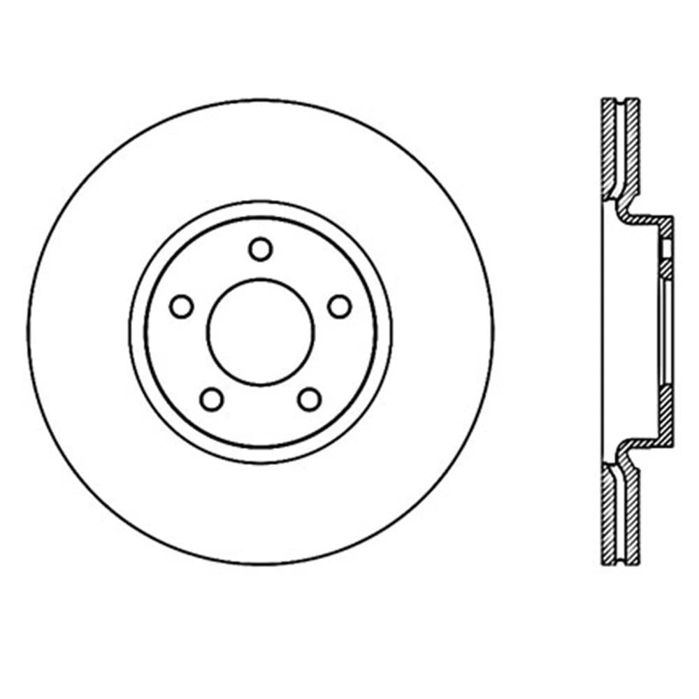 Stoptech Power Slot Slotted Brake Rotor | 2007-2009 Mazda 3 MazdaSpeed (126.45078SL)
