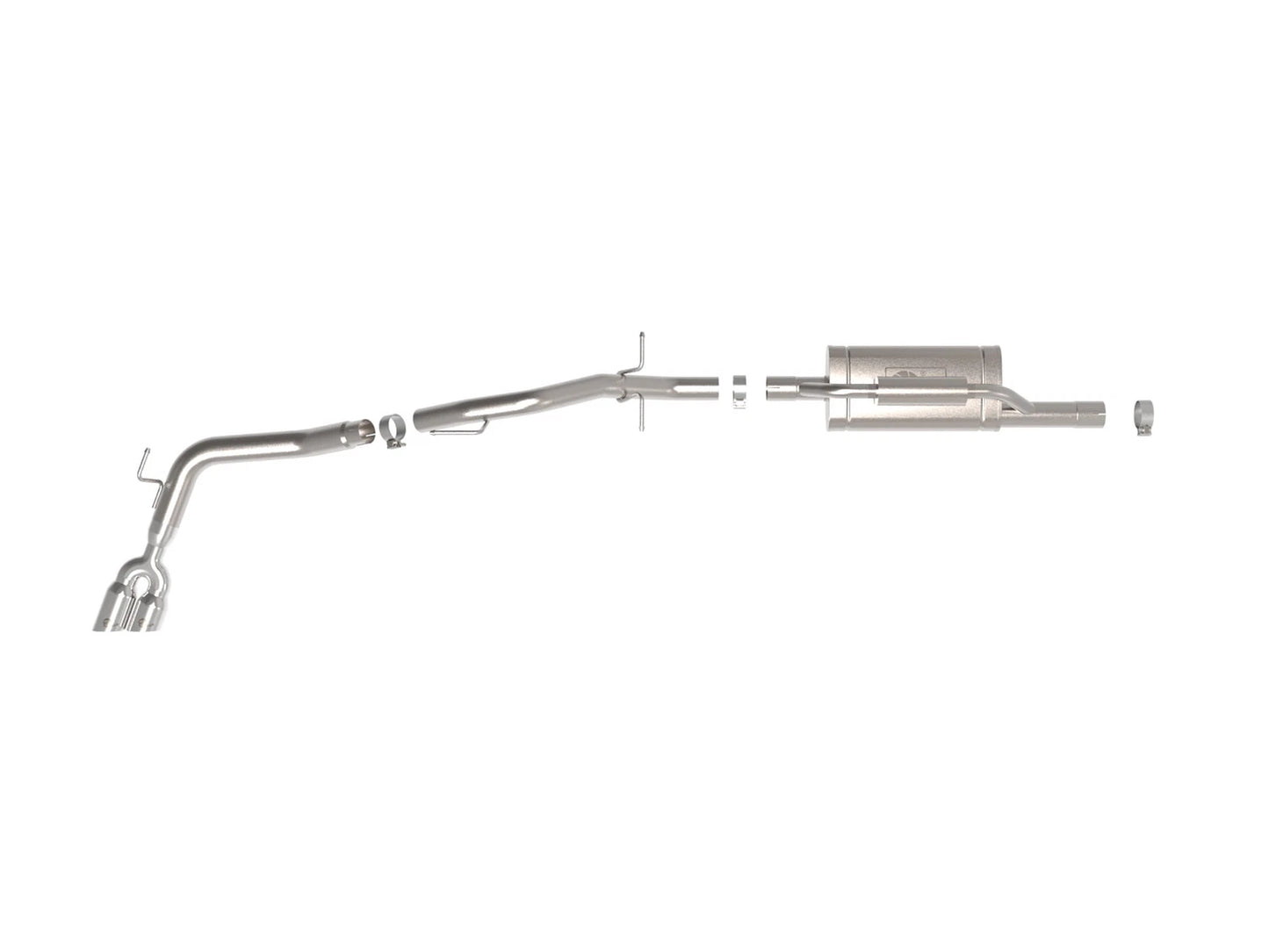 aFe 2.5-3in Vulcan Series Cat-Back Exhaust w/ SS Polished Tip | Ford Ranger L4-2.3L (24+) (49-33148-P)