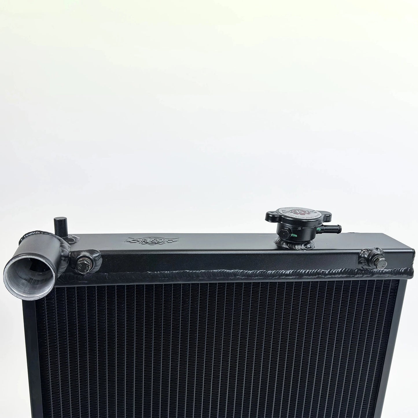 CSF High-Performance All-Aluminum Half Radiator - Black | Evo 7/8/9