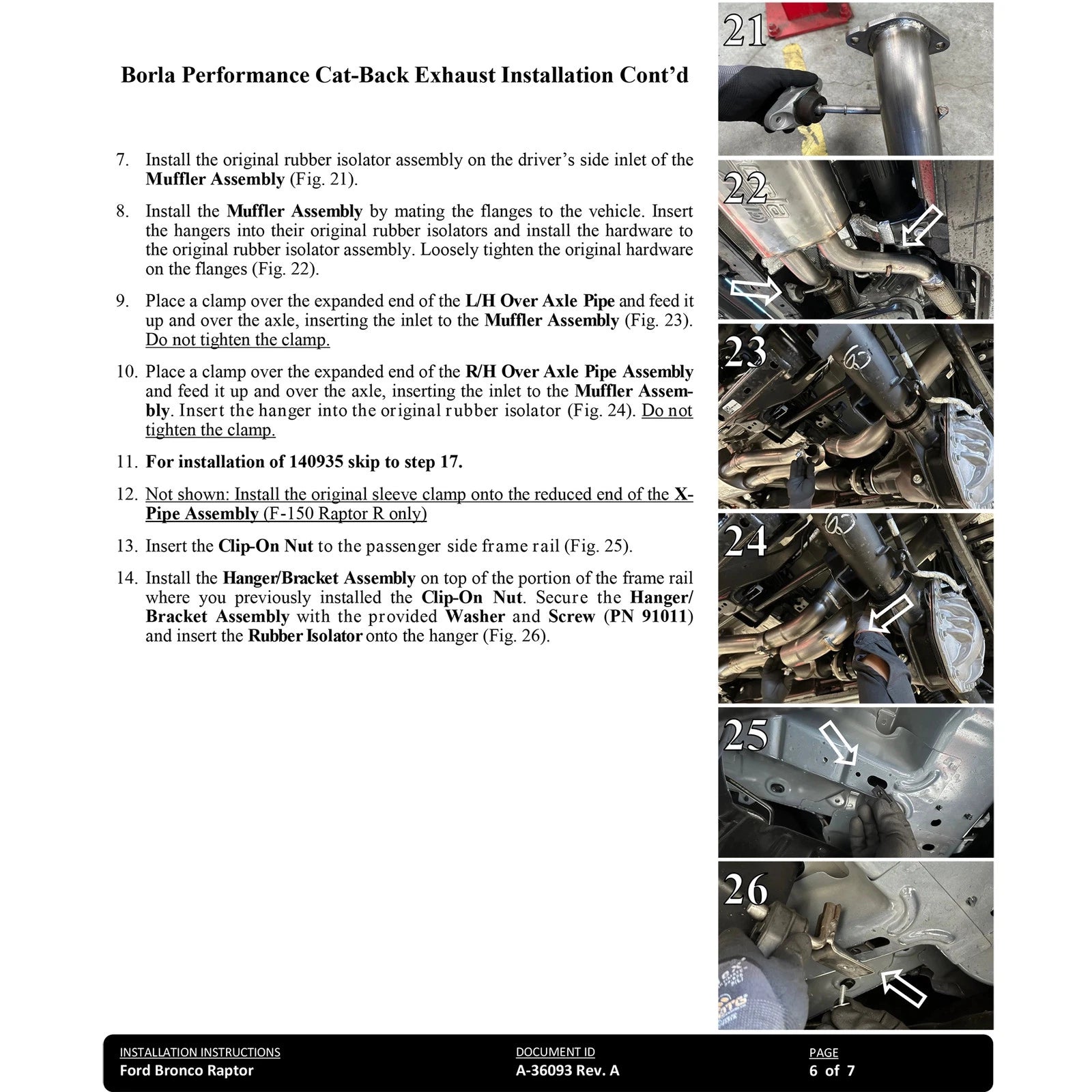 Borla 2.75in Catback Exhaust | Ford Bronco Raptor V6 Turbo (22-24) / 4in Tips