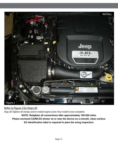 aFe Momentum GT Cold Air Intake System w/ Pro GUARD 7 Filter | Jeep Wrangler (12-18) (75-76204)