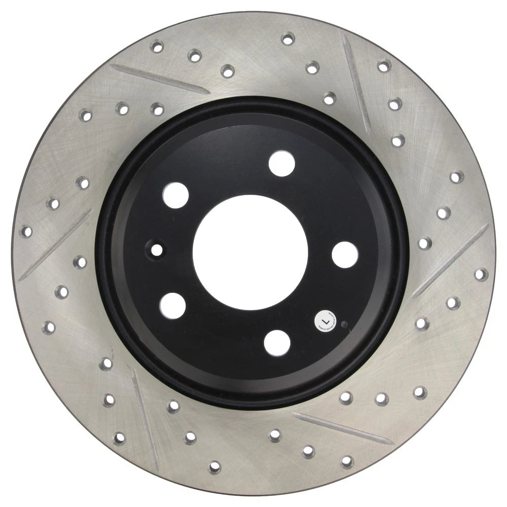 StopTech 127.33127L Rear Left Drilled Disc Brake Rotor for 2009-19 A4 / 09-17 Q5