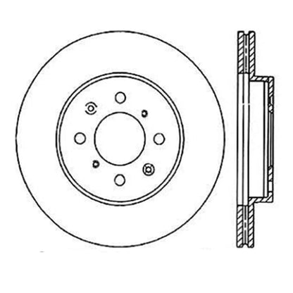 Stoptech Slotted Front Brake Rotors | Multiple Honda/Acura Fitments (126.40021S)
