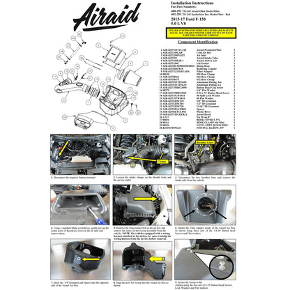 Airaid Cold Air Intake System | Ford F-150 (15) (400-293)