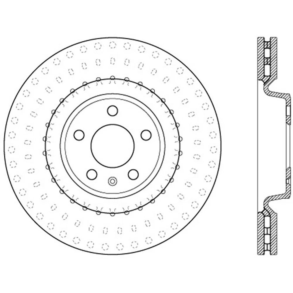 StopTech 126.33138SL Front Left Brake Disc Rotor for 12-19 Audi A6 / 15-20 Macan