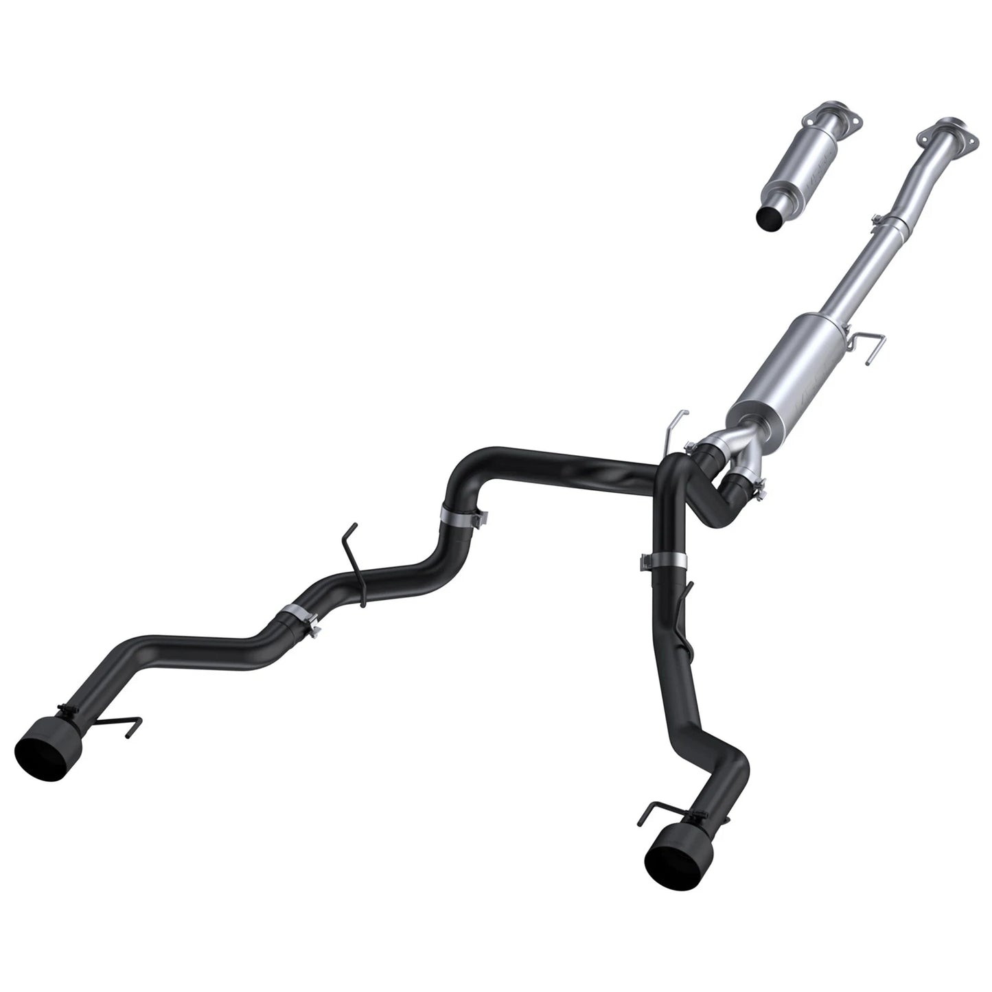 MBRP 5in OD Black Tip Dual Rear Exit Cat Back Exhaust | Ford F150 (22-23) (S5268BLK)