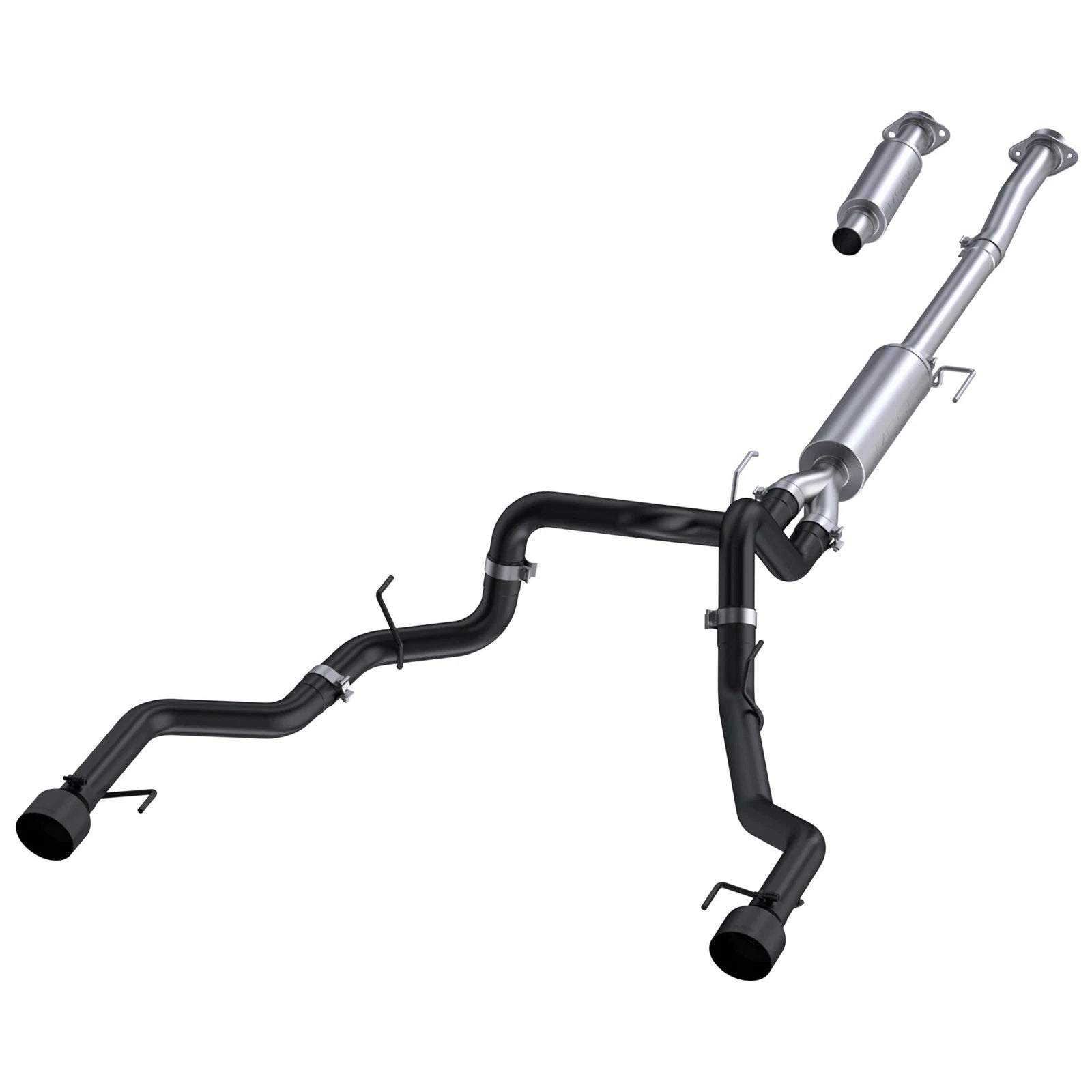 MBRP 5in OD Black Tip Dual Rear Exit Cat Back Exhaust | Ford F150 (22-23) (S5268BLK)