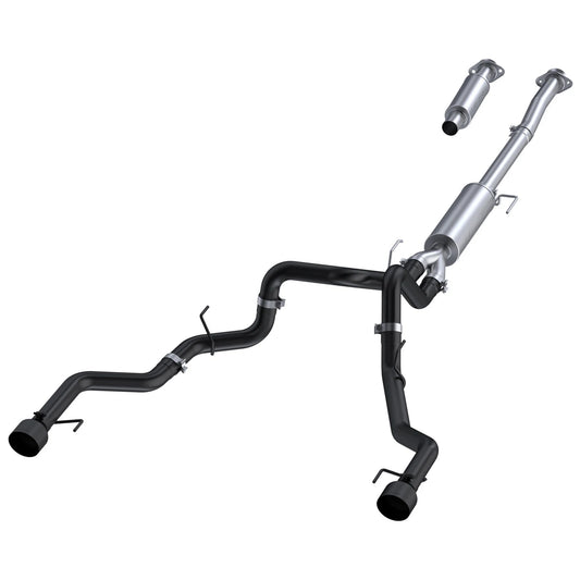 MBRP 5in OD Black Tip Dual Rear Exit Cat Back Exhaust | Ford F150 (22-23) (S5268BLK)