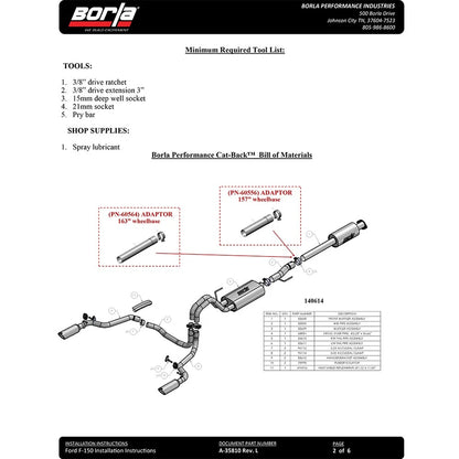 Borla Cat-Back Exhaust System - ATAK | Multiple Fitments (140616)