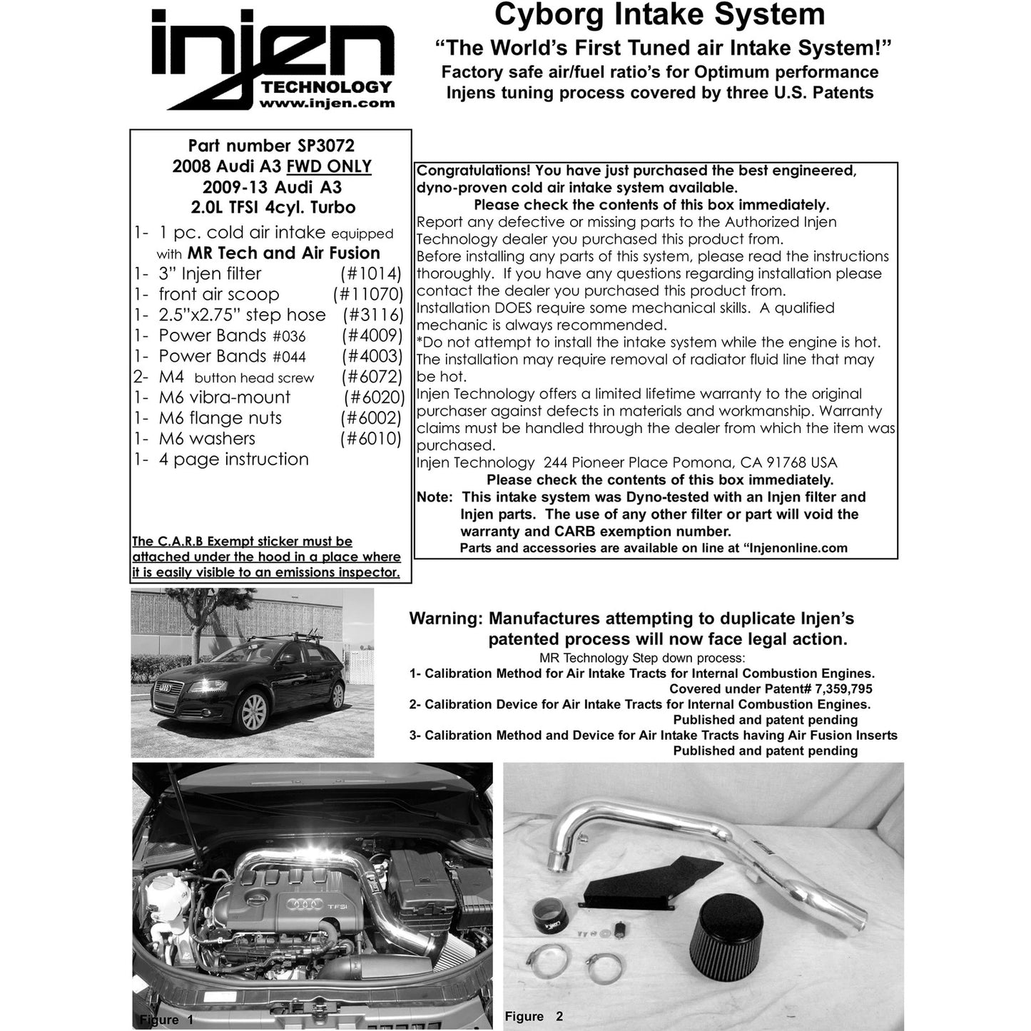 Injen SP Short Ram Cold Air Intake System | 2009 - 2012 Audi A3 (SP3072)