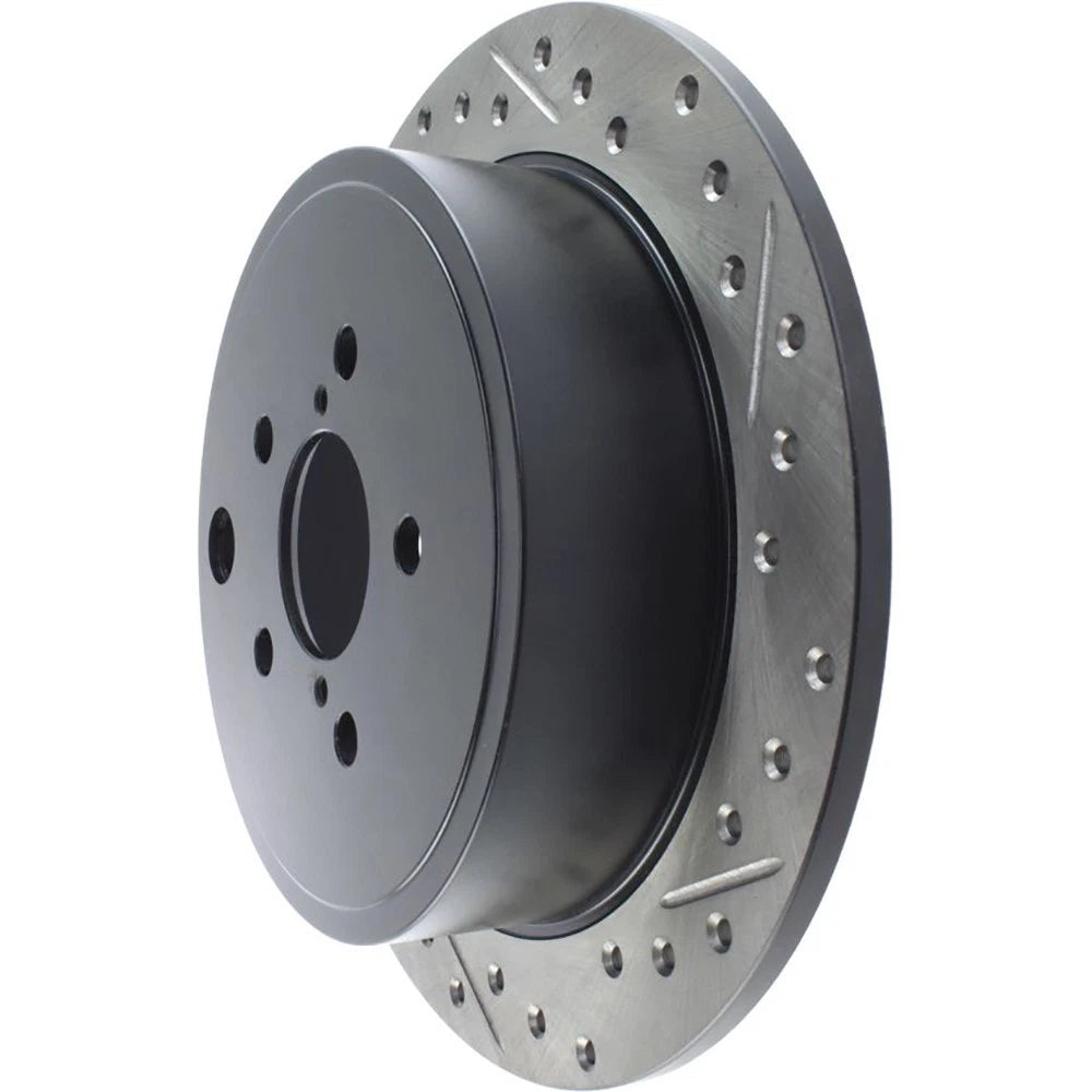 StopTech Slotted & Drilled Left Rear Rotor | Subaru Impreza WRX (08-10) / Coupe/Sedan (08-10) (127.47029L)