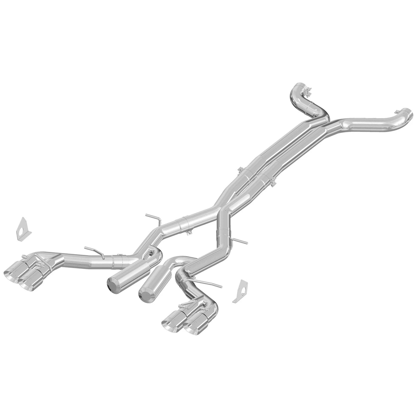 MBRP 3in Alum Race D&S Dual Cat-Back Exhaust w/ 4.5in Quad Tips | Camaro V8 (16+) (S7033AL)