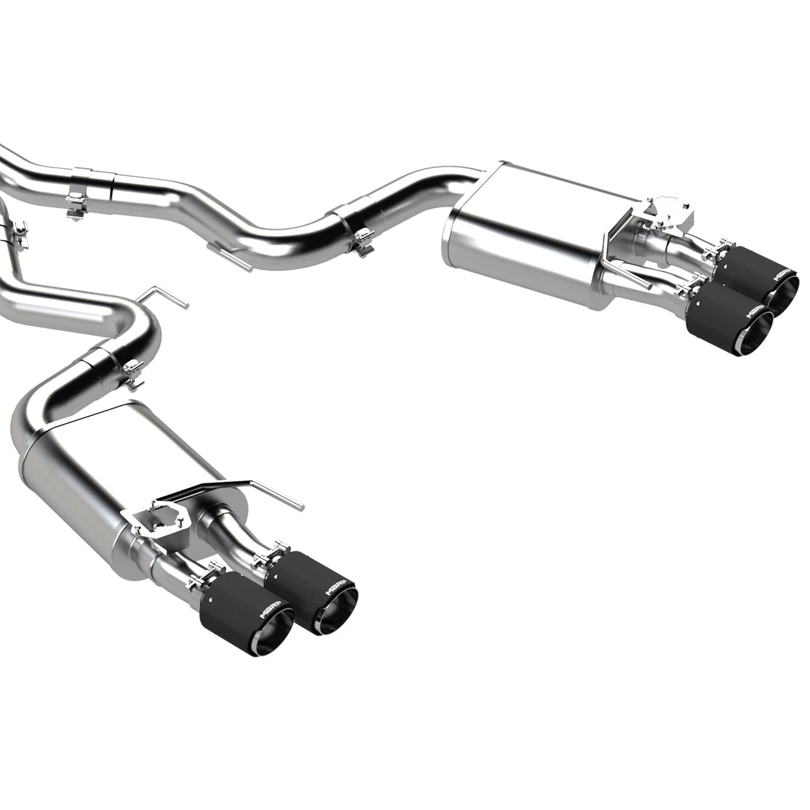 MBRP 3in Cat-Back Exhaust w/ Quad Carbon Tips | Ford Mustang 2.3L EcoBoost (18-22) (S72233CF)