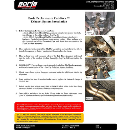 Borla Cat-Back Exhaust System - Touring | Multiple Fitments (140404)