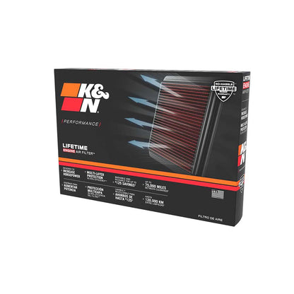 K&N 33-5122 Performance Air Filter for 2020-23 Ford Escape / 22-23 Maverick 2.5L