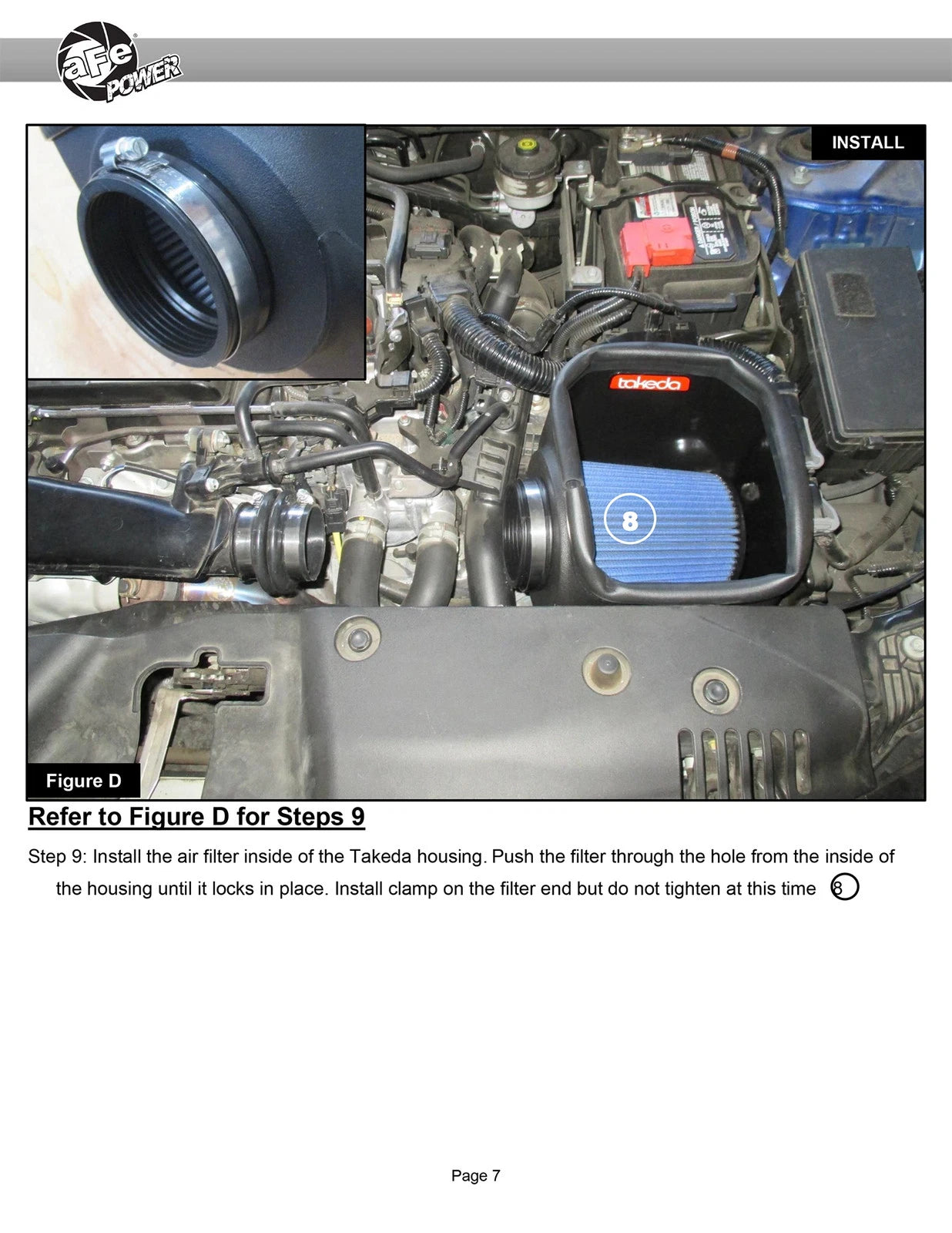 aFe Stage-2 Pro 5R Intake 7" Filter | Honda Civic I4 1.5L (16-19) (56-10008R)