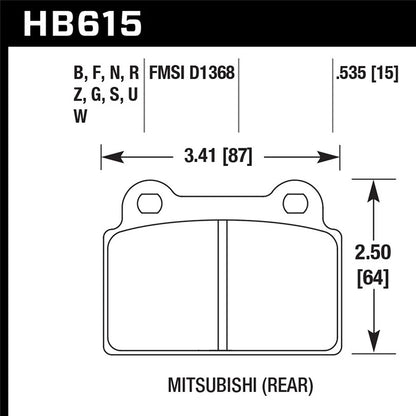 Hawk HPS Brake Pads | 2008-2015 Mitsubishi Evo X