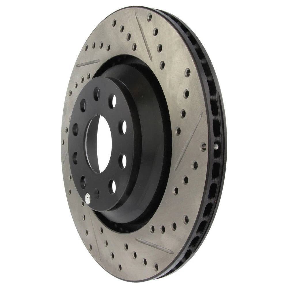 StopTech 127.33113L Rear Left Drilled Brake Rotor for 2008-19 Audi S3 / 09-17 CC