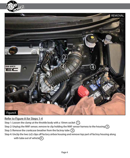 aFe Takeda Momentum Sealed Intake Stage 2 | Honda Civic Si 12-15 2.4L (TM-1018P-R)