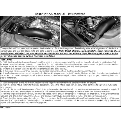 Injen 17-19 Chevy Silverado 2500/3500 Duramax L5P 6.6L Evolution Cold Air Intake (Oiled Filter) | 2014-19 GMC Sierra 3500 HD / Chevrolet Silverado 2500 HD / Silverado 3500 HD