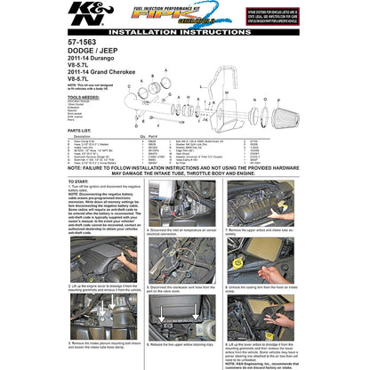 K&N Performance Intake Kit | Jeep Grand Cherokee (11-14)